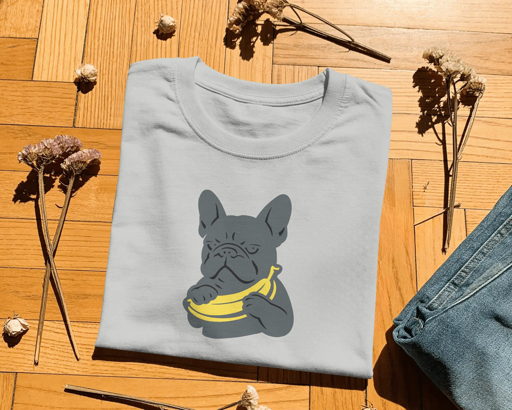 Banana Frenchie T-Shirt | Funny French Bulldog Gift | UK-Made Heavyweight Cotton Tee