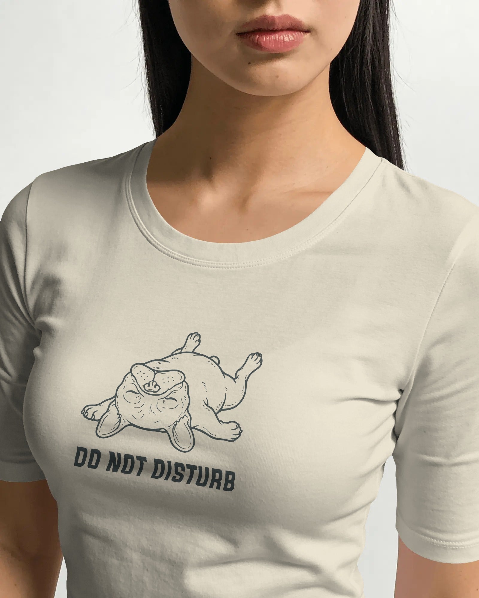 Do Not Disturb Snoring French Bulldog T-Shirt | Funny Frenchie Owner Gift | Heavyweight UK-Made Cotton Tee