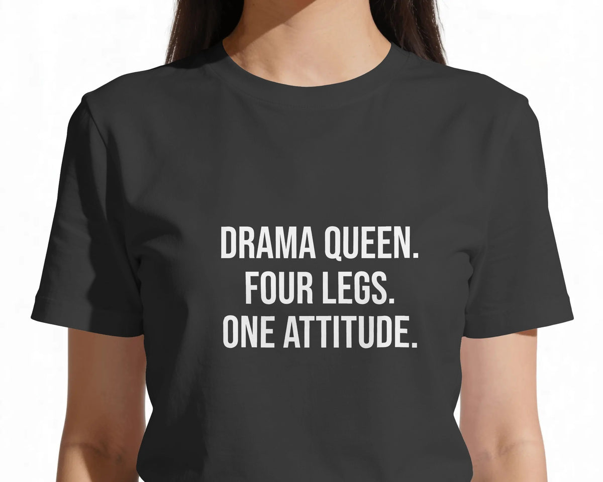 Drama Queen T-Shirt | Funny French Bulldog Owner Gift | UK-Made Heavyweight Cotton Tee