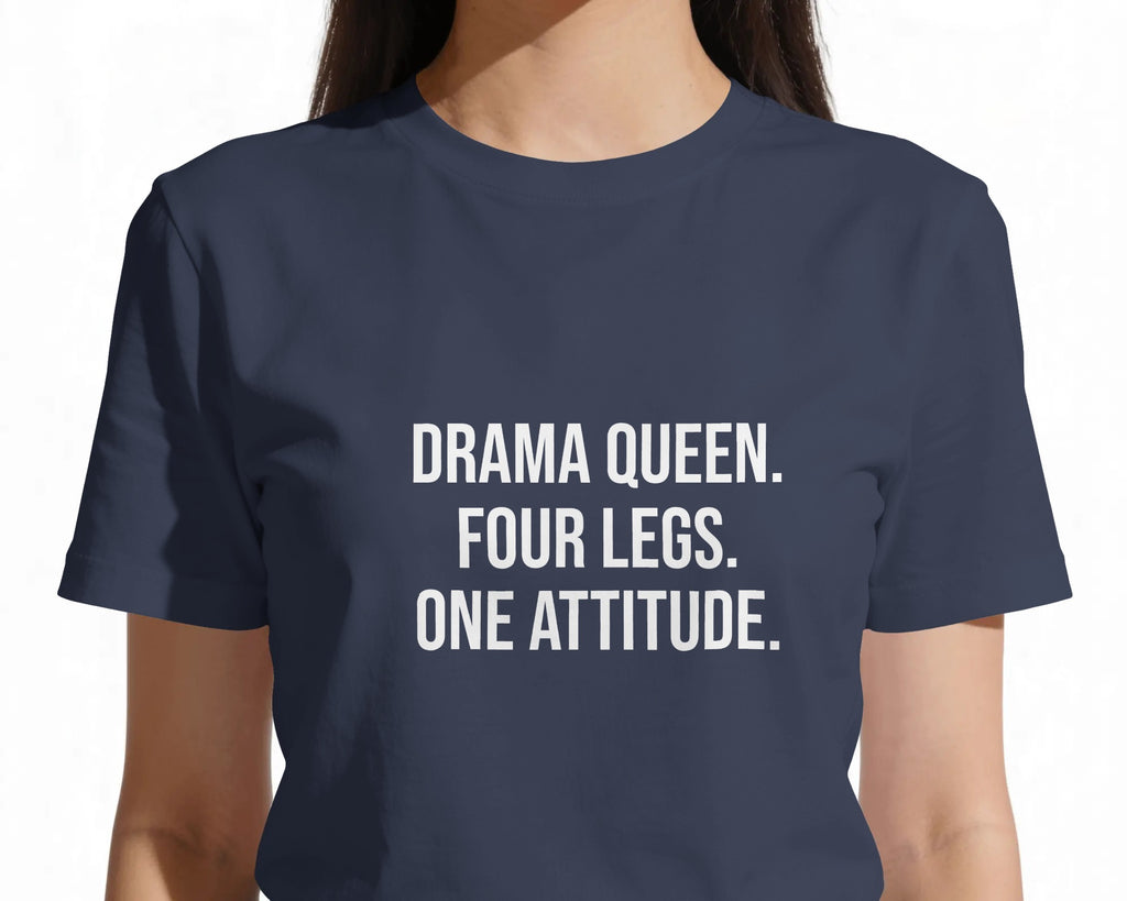 Drama Queen T-Shirt | Funny French Bulldog Owner Gift | UK-Made Heavyweight Cotton Tee