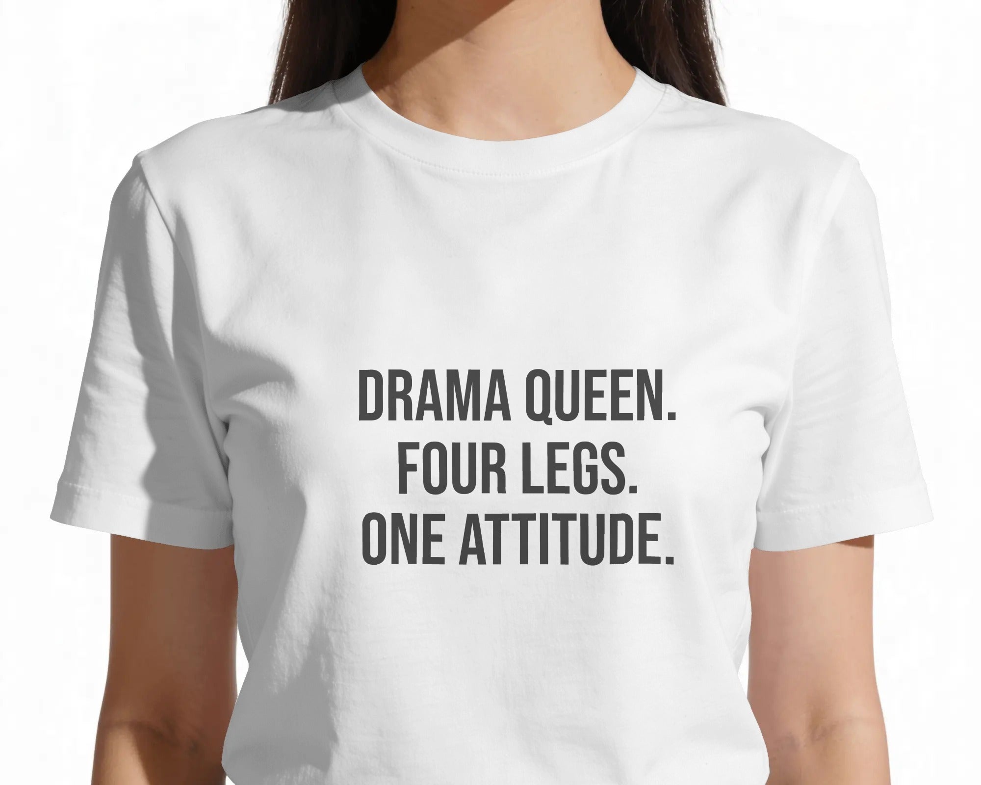 Drama Queen T-Shirt | Funny French Bulldog Owner Gift | UK-Made Heavyweight Cotton Tee