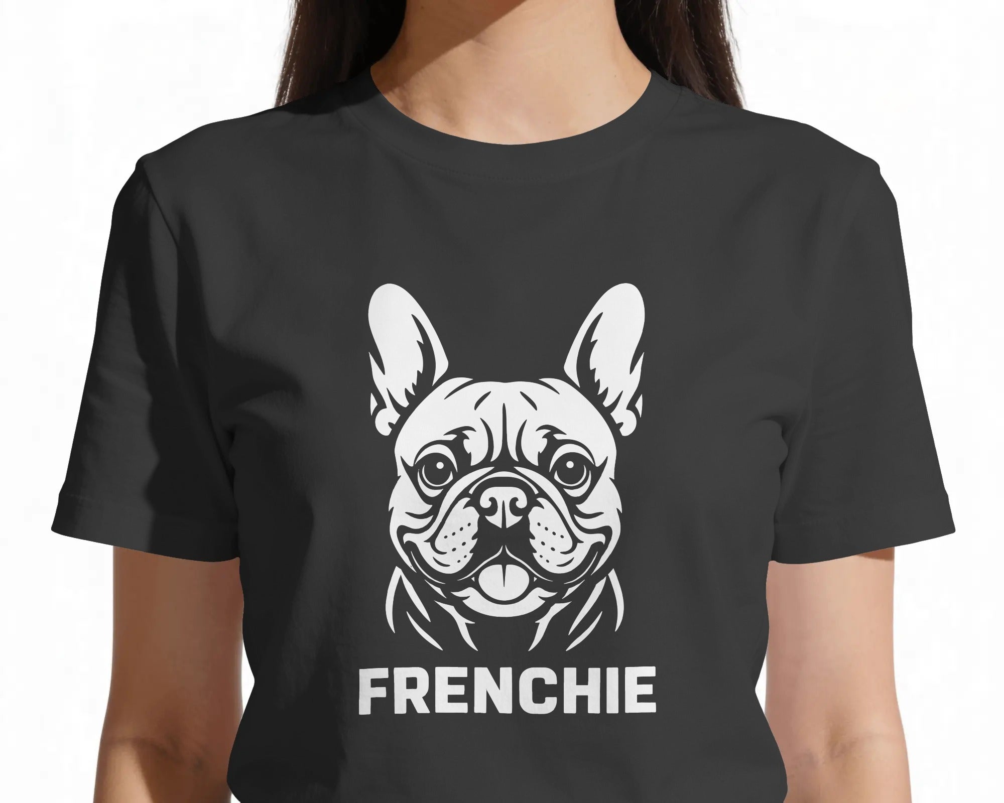 French Bulldog Portrait T-Shirt | Frenchie Face Owner Gift | UK-Made Heavyweight Cotton Tee
