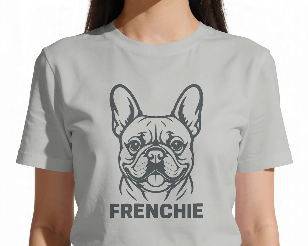 French Bulldog Portrait T-Shirt | Frenchie Face Owner Gift | UK-Made Heavyweight Cotton Tee