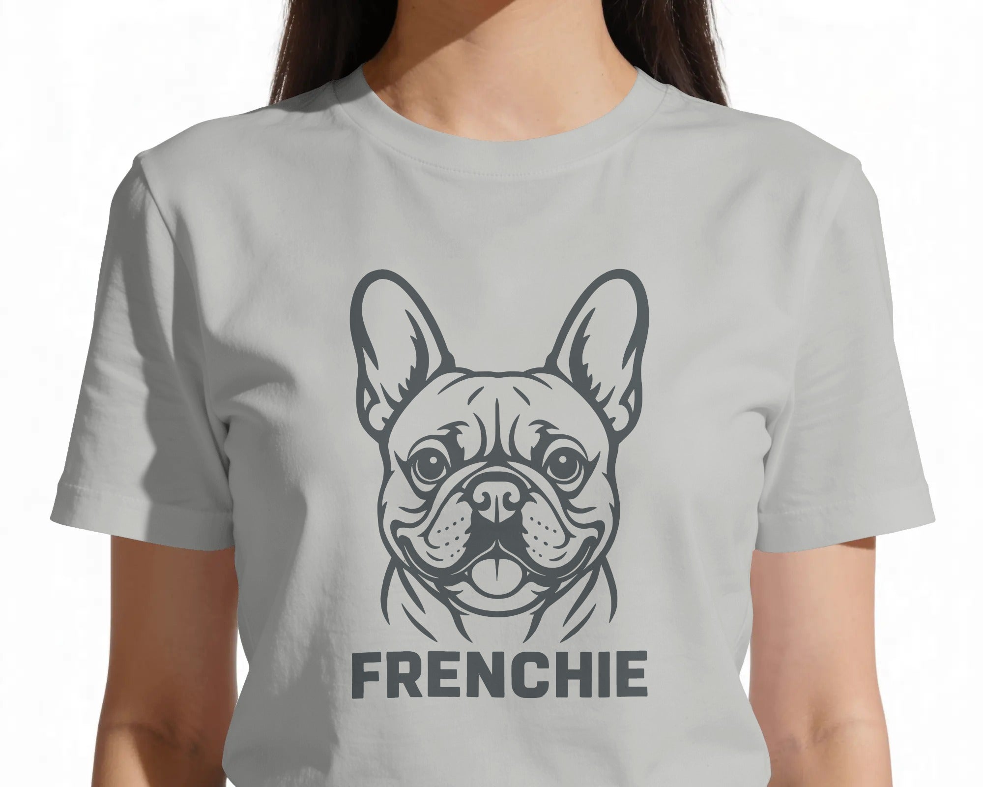 French Bulldog Portrait T-Shirt | Frenchie Face Owner Gift | UK-Made Heavyweight Cotton Tee