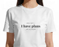 Sorry I Can't I Have Plans With My Frenchie T-Shirt | Funny French Bulldog Owner Gift | UK-Made Heavyweight Cotton Tee