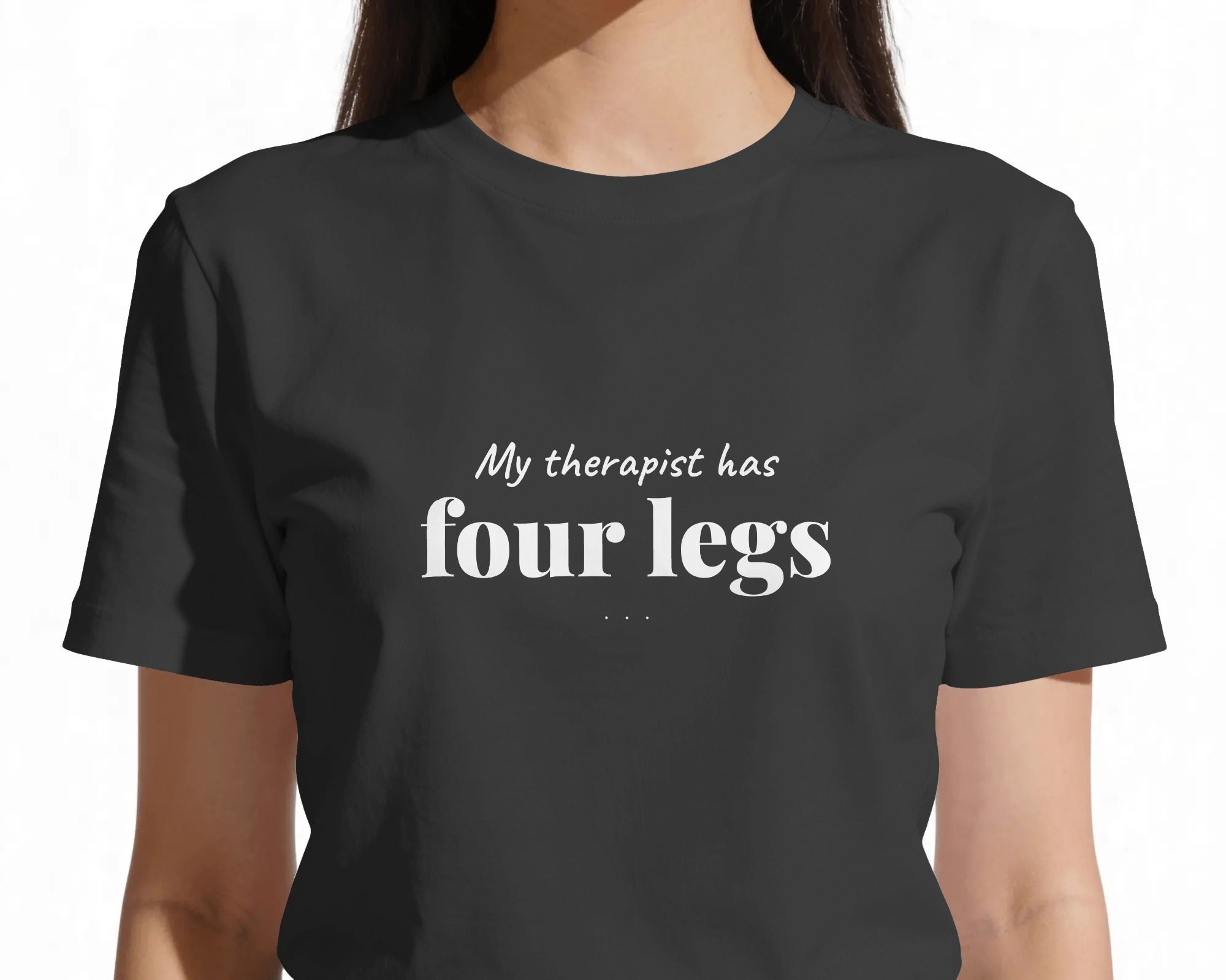 My Therapist Has Four Legs T-Shirt | Funny French Bulldog Owner Gift | UK-Made Heavyweight Cotton Tee