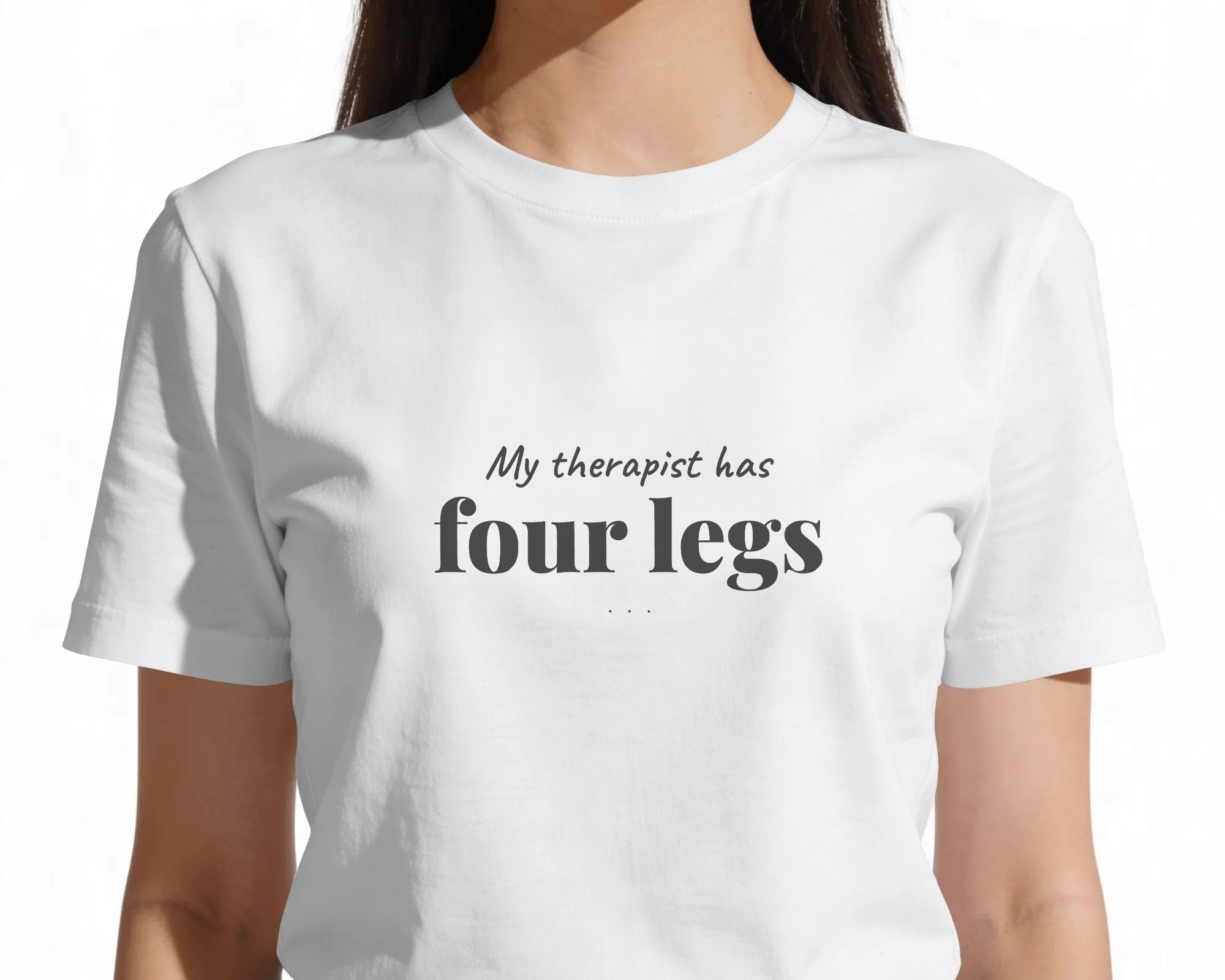 My Therapist Has Four Legs T-Shirt | Funny French Bulldog Owner Gift | UK-Made Heavyweight Cotton Tee