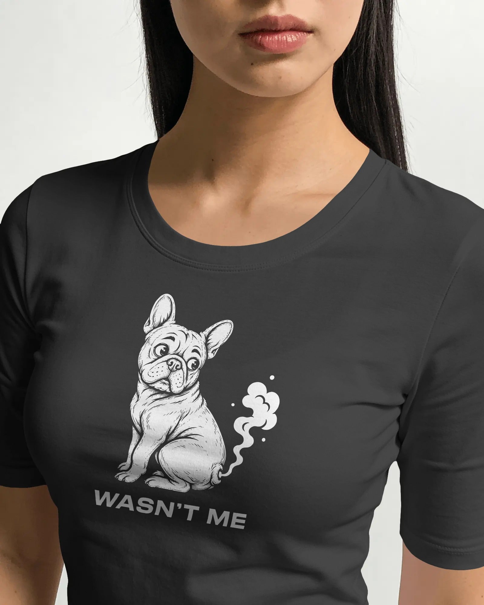 Wasn't Me Farting French Bulldog T-Shirt | Funny Frenchie Owner Gift | Heavyweight UK-Made Cotton Tee