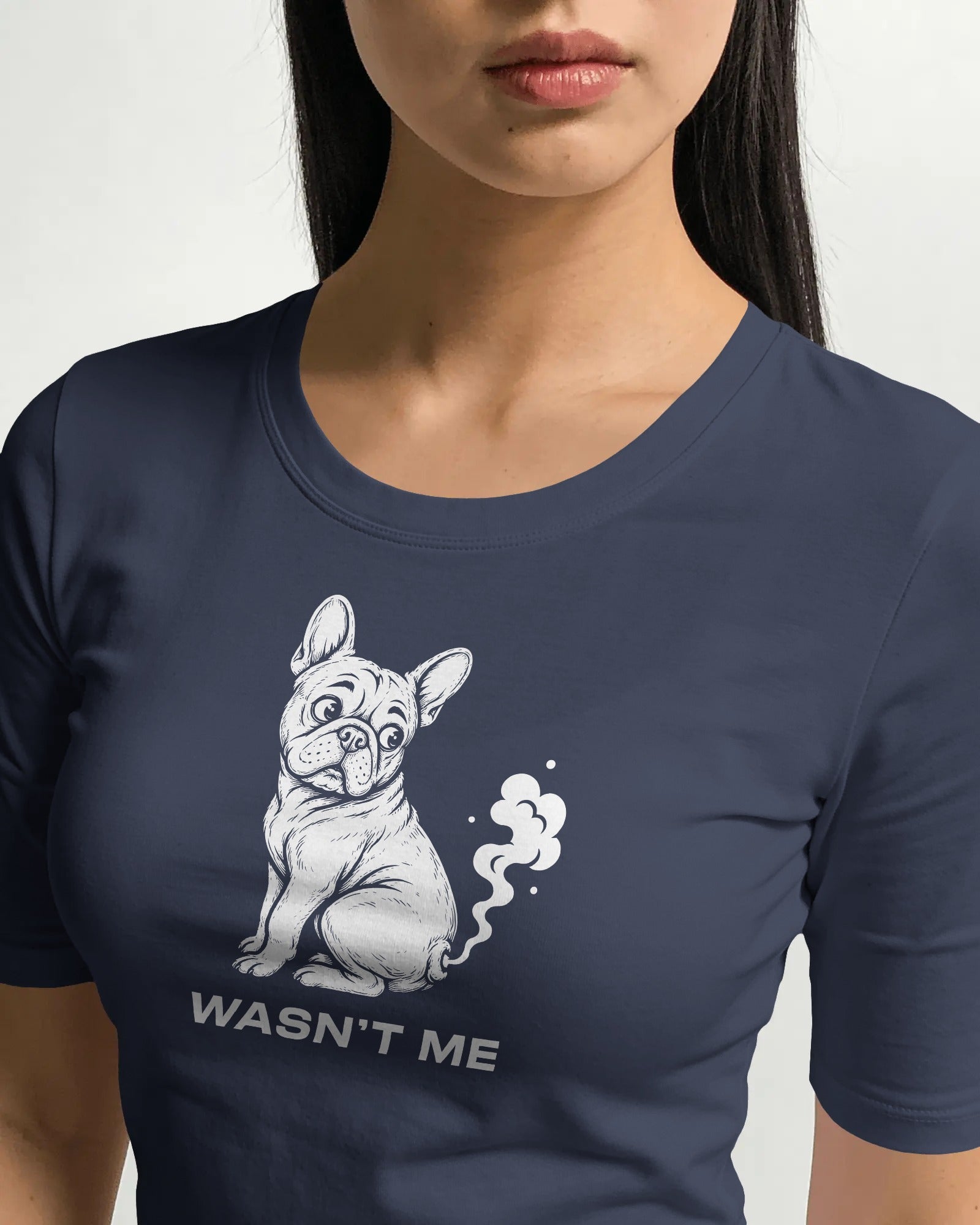 Wasn't Me Farting French Bulldog T-Shirt | Funny Frenchie Owner Gift | Heavyweight UK-Made Cotton Tee