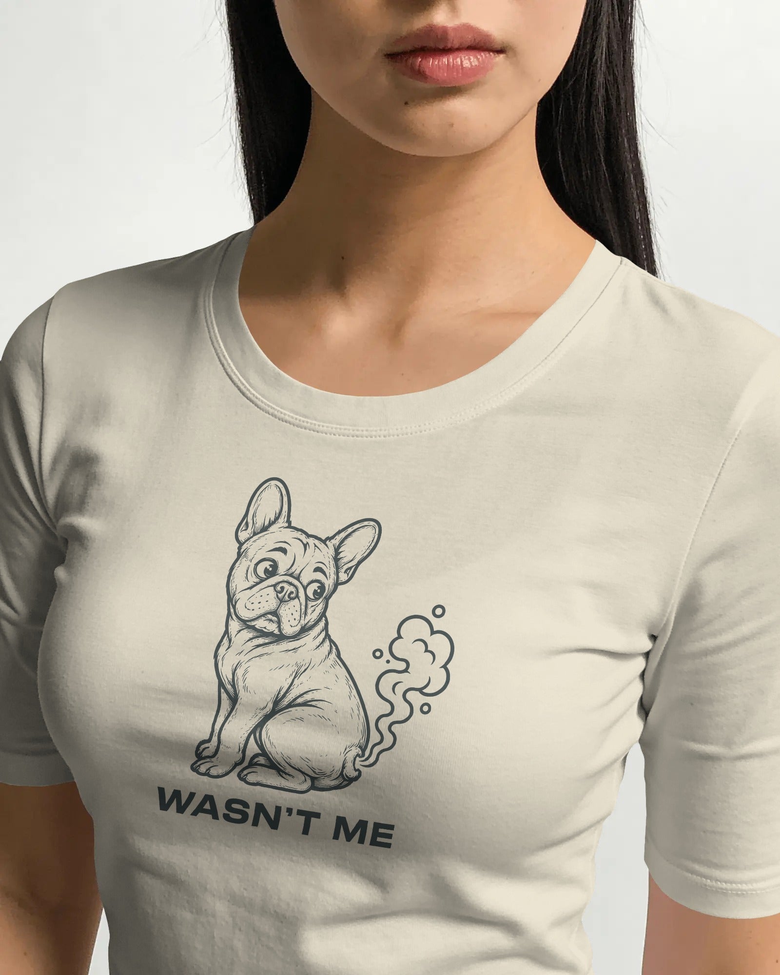 Wasn't Me Farting French Bulldog T-Shirt | Funny Frenchie Owner Gift | Heavyweight UK-Made Cotton Tee