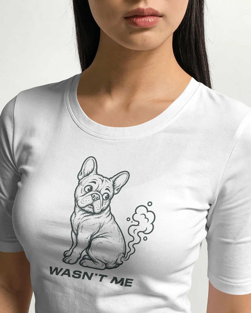 Wasn't Me French Bulldog T-Shirt | Funny Frenchie Owner Gift | Heavyweight UK-Made Cotton Tee