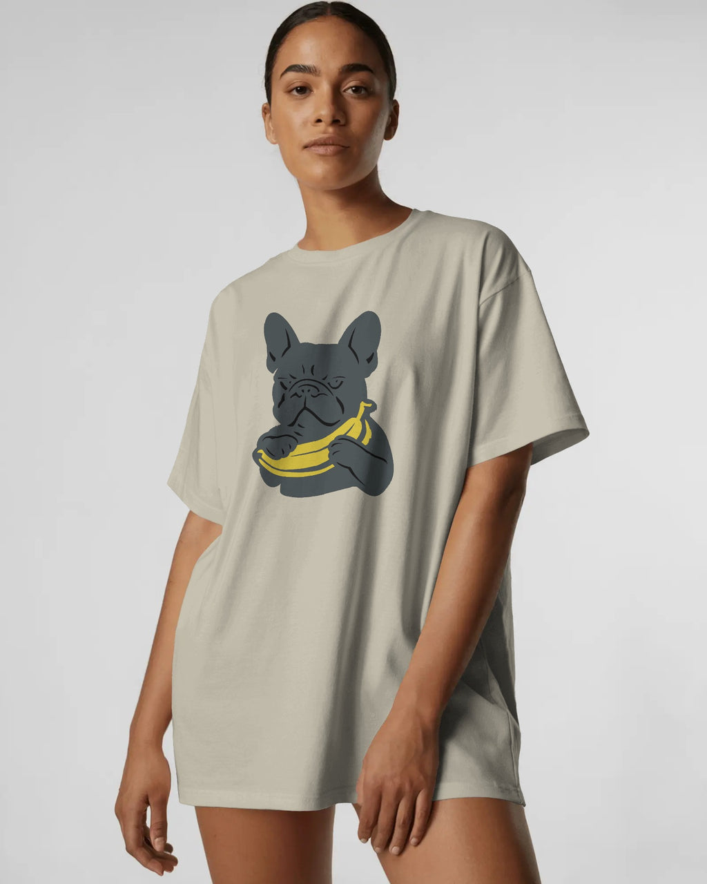 Banana Frenchie T-Shirt | Funny French Bulldog Gift | UK-Made Heavyweight Cotton Tee