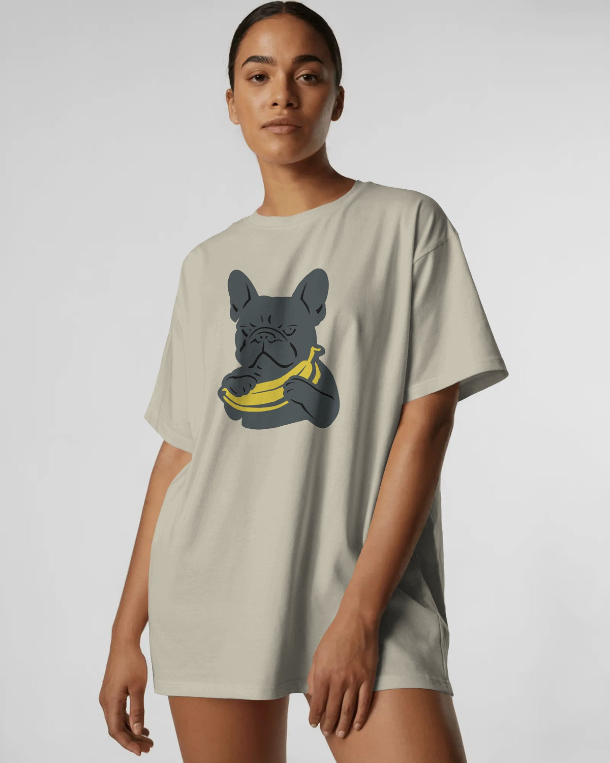 Banana Frenchie T-Shirt | Funny French Bulldog Gift | UK-Made Heavyweight Cotton Tee