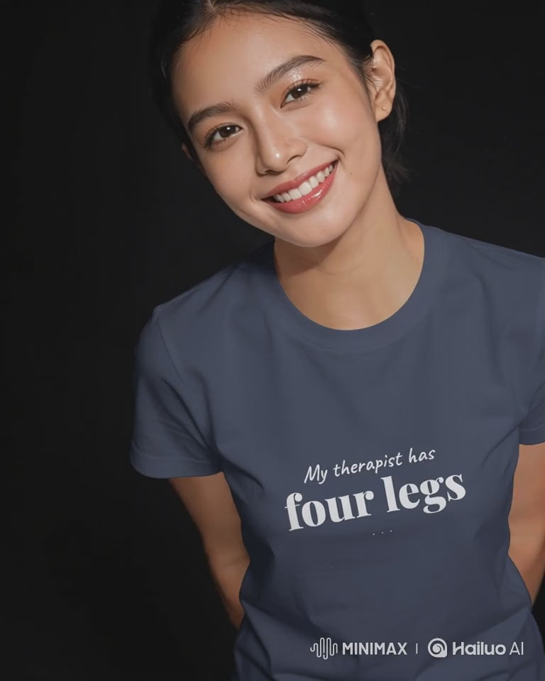 My Therapist Has Four Legs T-Shirt | Funny French Bulldog Owner Gift | UK-Made Heavyweight Cotton Tee
