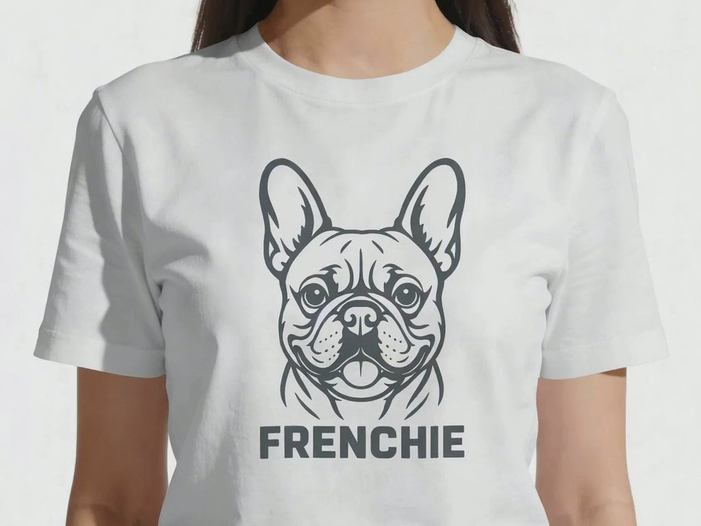 French Bulldog Portrait T-Shirt | Frenchie Face Owner Gift | UK-Made Heavyweight Cotton Tee