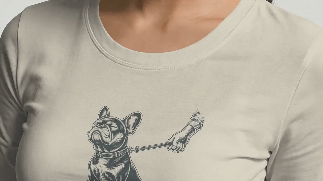 No. Stubborn French Bulldog T-Shirt | Funny Frenchie Owner Gift | Heavyweight UK-Made Cotton Tee