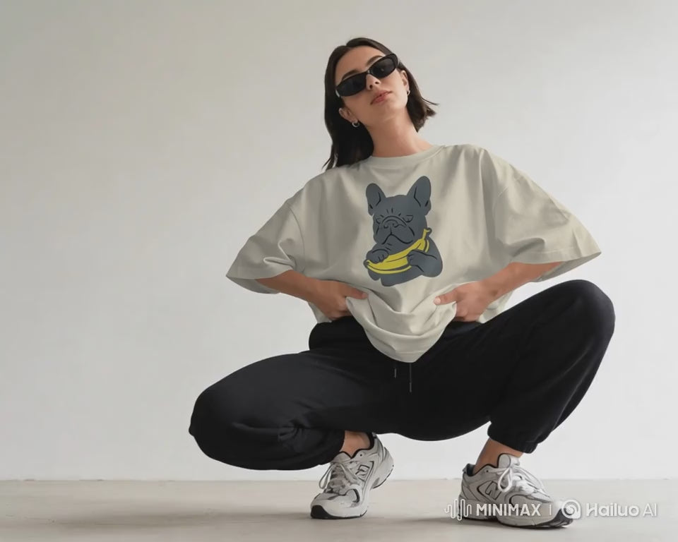 Banana Frenchie T-Shirt | Funny French Bulldog Gift | UK-Made Heavyweight Cotton Tee