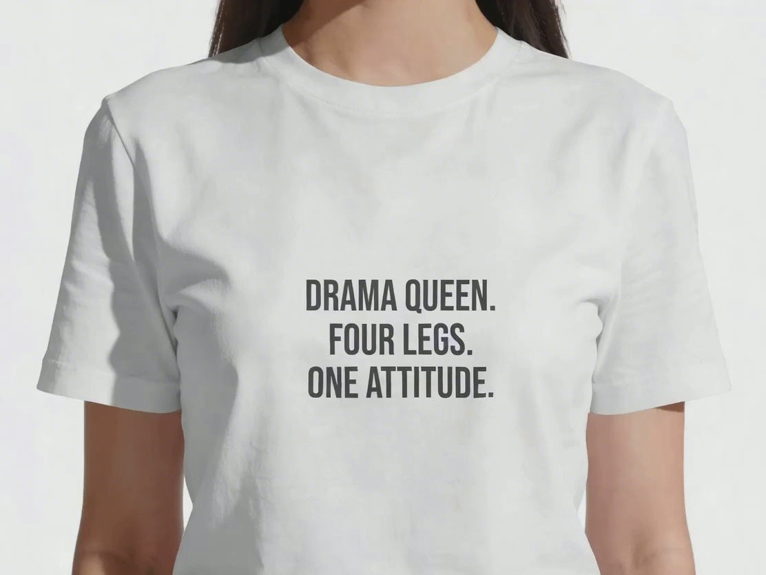 Drama Queen T-Shirt | Funny French Bulldog Owner Gift | UK-Made Heavyweight Cotton Tee
