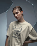 French Bulldog Portrait T-Shirt | Frenchie Face Owner Gift | UK-Made Heavyweight Cotton Tee